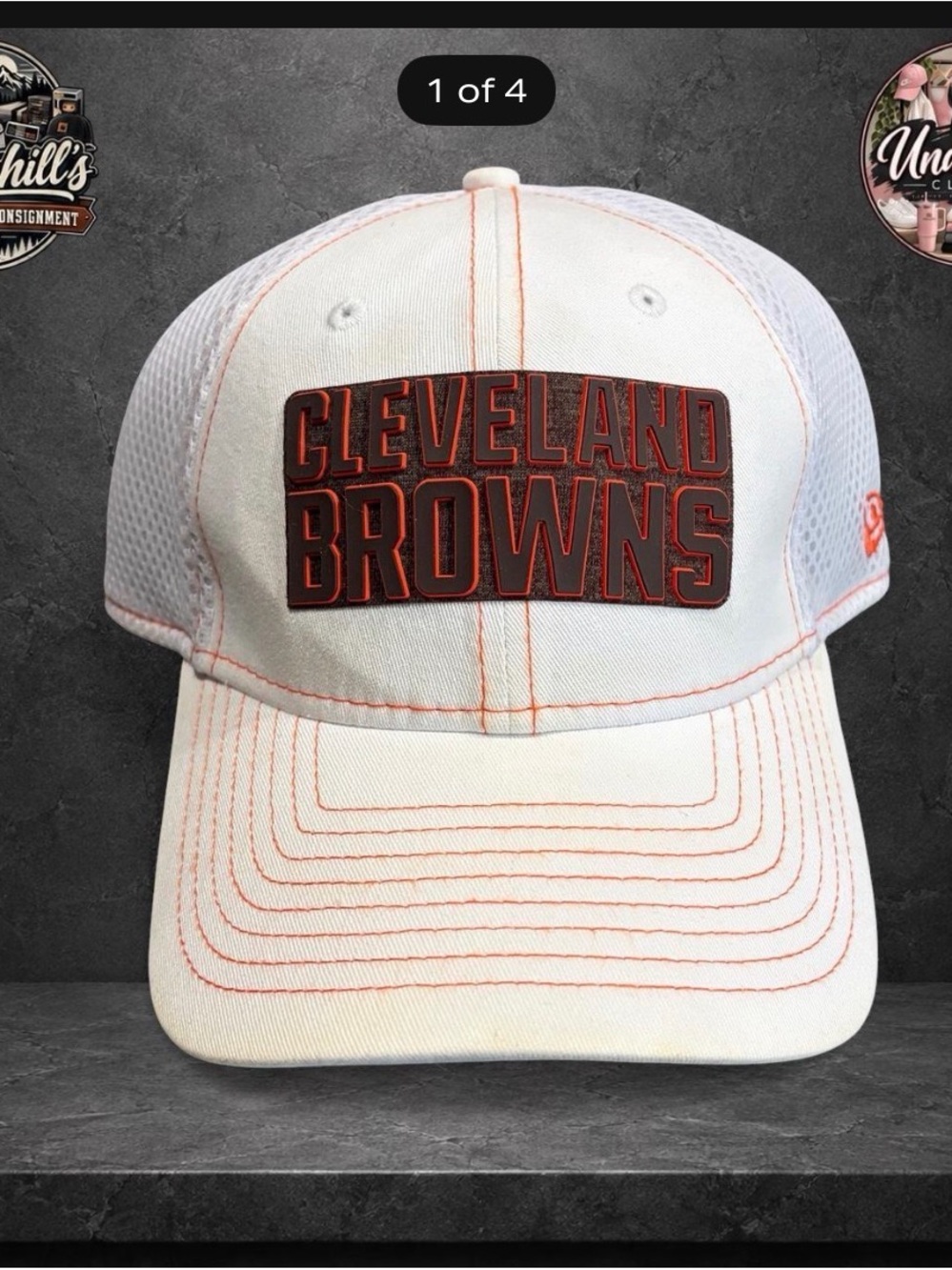 New Era White Cleveland Browns Trucker Cap
